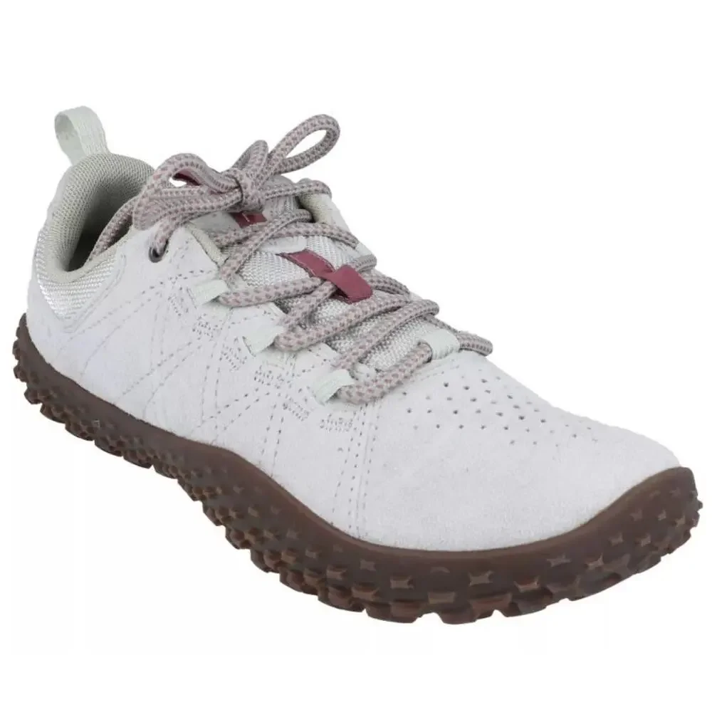 Merrell Wrapt Womens White Light Suede Barefoot Lace Up Sneakers Shoes Size 9.5